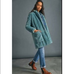 Anthropologie Maeve Lisanne Faux Fur Coat
